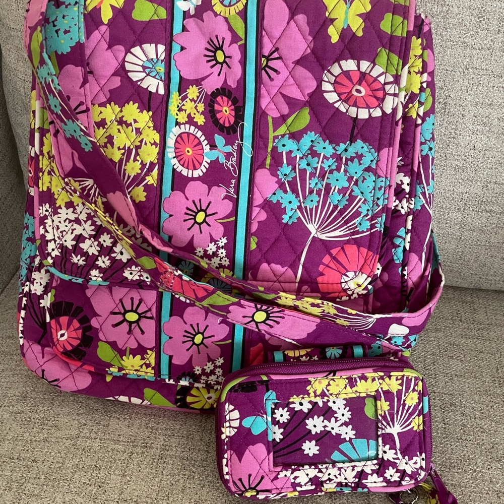 Vera Bradley Mailbag Flutterby purse & wallet-NEW!